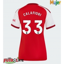 Camiseta Arsenal Riccardo Calafiori #33 Primera Equipación para mujer 2026-27 manga corta